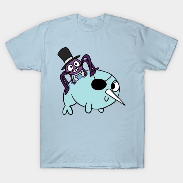 Star VS The Forces Of Evil! Spider in a top hat and narwhal T-Shirt by Angsty-angst